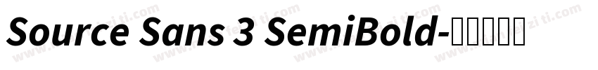 Source Sans 3 SemiBold字体转换